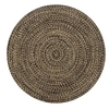Image de Tapis Fait à la Main Jute Moquette Carpette Plancher Coussin de Sol Salon Chambre à Coucher Intérieur Salle de Séjour Maison Noir et Naturel 120 cm
