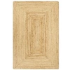 Image de Tapis Fait à la Main Jute Moquette Carpette Plancher Coussin de Sol Salon Chambre à Coucher Intérieur Salle de Séjour Maison Naturel 80x160 cm