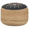 Image de Pouf fait à la main Bleu 45 x 30 cm Jute