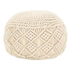Image de Pouf fait à la main en macramé 45 x 30 cm Coton