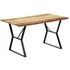 Image de Table a manger fixe sans tiroir 4 personnes rectangle en MDF L 140 cm
