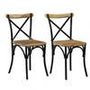 Image de Lot de 2 chaise H. 84 cm non pliable interieur en bois noir