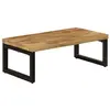 Image de Table basse 100x50x35 cm Bois de manguier solide et acier