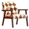 Image de Fauteuil Chaise de Chambre à Coucher Siège de Salon Meuble Mobilier de Salon Maison Intérieur Salle de Séjour Cuir Véritable de Chèvre 247644