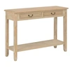 Image de Table Console Etagère de Rangement Table d'Entrée avec 2 Tiroirs Table de Salon Table de Couloir Maison Intérieur Salle de Séjour Bois
