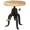 Image de Table d appoint 45x (45 62) cm Bois de manguier massif et fonte