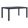 Image de Table de jardin Anthracite 150x90x72 cm Plastique Aspect rotin