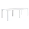 Image de Table de jardin Blanc 220x90x72 cm Plastique Aspect de rotin