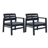 Image de Salon de jardin Vidaxl gris 3 pieces 78.0 x 55 x 38 2 personnes