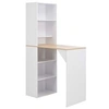 Image de Table de bar avec armoire Blanc 115 x 59 x 200 cm