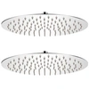 Image de Pomme de douche plongeante 2 pcs Acier inoxydable Ø 30 cm