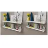 Image de Etagères murales 4 pcs Blanc 100 cm