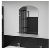 Image de Wandspiegel met schap 50x70 cm gehard glas249432