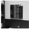 Image de Miroir Mural avec Etagère Miroir Cosmétique Maquillage Miroir de Décoration Salle de Bain Chambre Maison Intérieur 40x40 cm Verre Trempé