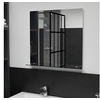 Image de Miroir Mural avec Etagère Miroir de Salle de Bain Miroir de Salon Miroir de Chambre à Coucher Intérieur Maison 60x60 cm Verre Trempé