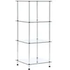 Image de Etagère 4 niveaux Transparent 40x40x100 cm Verre trempé