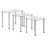 Image de Tables gigognes 3 pcs Transparent Verre trempé