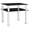 Image de Bijzettafel 45x50x45 cm gehard glas zwart249530