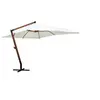 Image de Parasol droit rectangulaire toile en polyester mat en bois 400 x 300