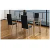 Image de Chaise de salle à manger 4 pcs Cuir artificiel Noir