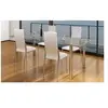 Image de Chaise de salle à manger 4 pcs Cuir artificiel Blanc