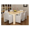 Image de Chaise de salle à manger pcs Cuir artificiel Blanc