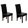 Image de Chaise de salle à manger 2 pcs Cuir artificiel Noir