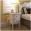 Image de Table de chevet 2 pcs avec 2 tiroirs MDF Blanc