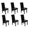 Image de Chaise en simili cuir antique noir (lot de 6)