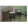 Image de Tabourets de bar lot de 2 blanc similicuir240073