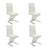 Image de Chaise de salle à manger 4 pcs Cuir artificiel Blanc