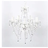Image de Lustre en Cristal Transparent Lampe Plafonnier Luminaire Salon Chambre 240309