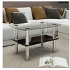 Image de Table basse avec 2 étagères Verre