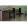 Image de Tabourets de bar lot de 6 noir similicuir