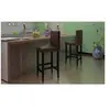 Image de Tabourets de bar lot de 6 marron foncé similicuir160718