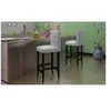Image de Tabourets de bar lot de 4 blanc similicuir