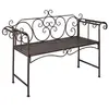 Image de Banc de jardin 132 cm Acier Antique Marron