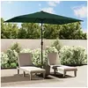 Image de Parasol Vert Rectangulaire Parasol de Jardin Terrasse Plage Pare-soleil 40771