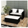 Image de Salon de jardin resine tressee 2 personnes 4 pieces