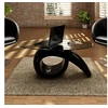 Image de Table basse brillante noire avec plateau en verre 240432