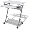 Image de Bureau d'ordinateur compact avec plateau à clavier Blanc