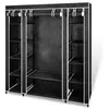 Image de Armoire avec compartiments et tiges 45 x 150 x 176 cm Noir