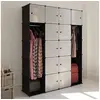 Image de Armoire modulaire 14 compartiments Noir et blanc 37x146x180,5cm