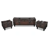 Image de Ensemble de bancs de rangement 3 pcs Marron