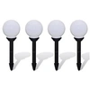 Image de Lampes d'allée à LED 4 pcs 15 cm avec piquet de sol