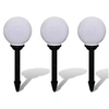 Image de Lampes d'allée à LED 3 pcs 20 cm avec piquet de sol