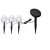 Image de Lampes de jardin LED solaires 3 pcs avec piquet de sol