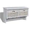 Image de Porte-manteau Blanc 60x23,5x33 cm Bois de Paulownia