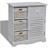 Image de Kast met links 3 weefmanden hout wit 240794