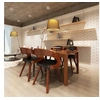Image de Chaise de salle à manger 4 pcs avec cadre en bois Marron